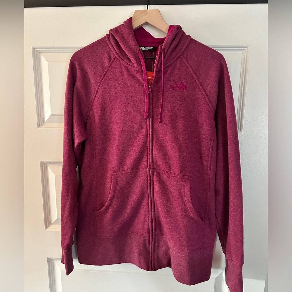 SOLD North Face Sweater Womens XL Pink Full Zip Hoodie mi